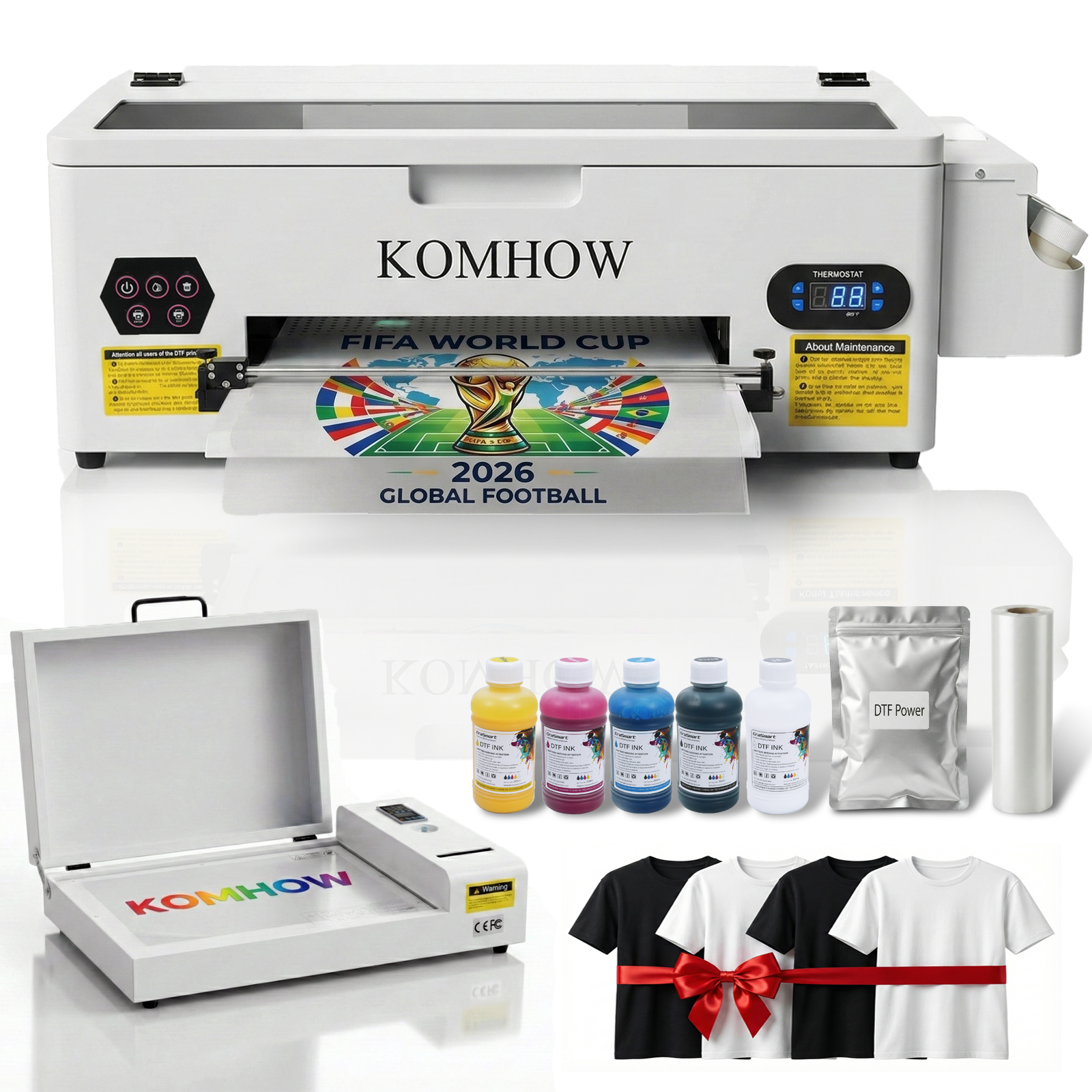 KOMHOW DTF Printer A3 L1800 with accessories